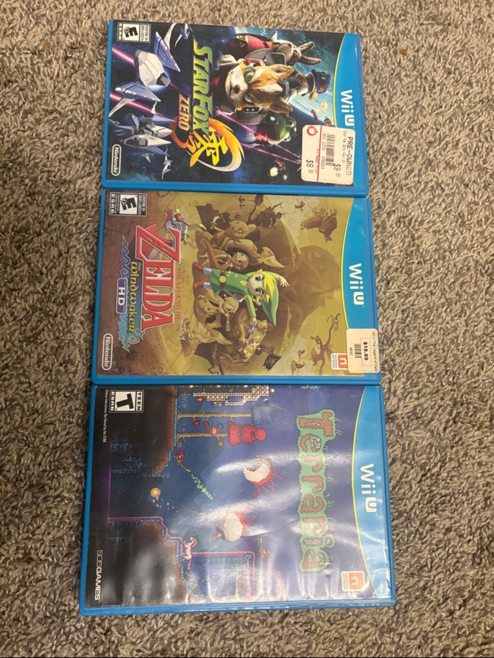 Nintendo Wii U Trio - Star Fox Zero, Zelda, Terraria